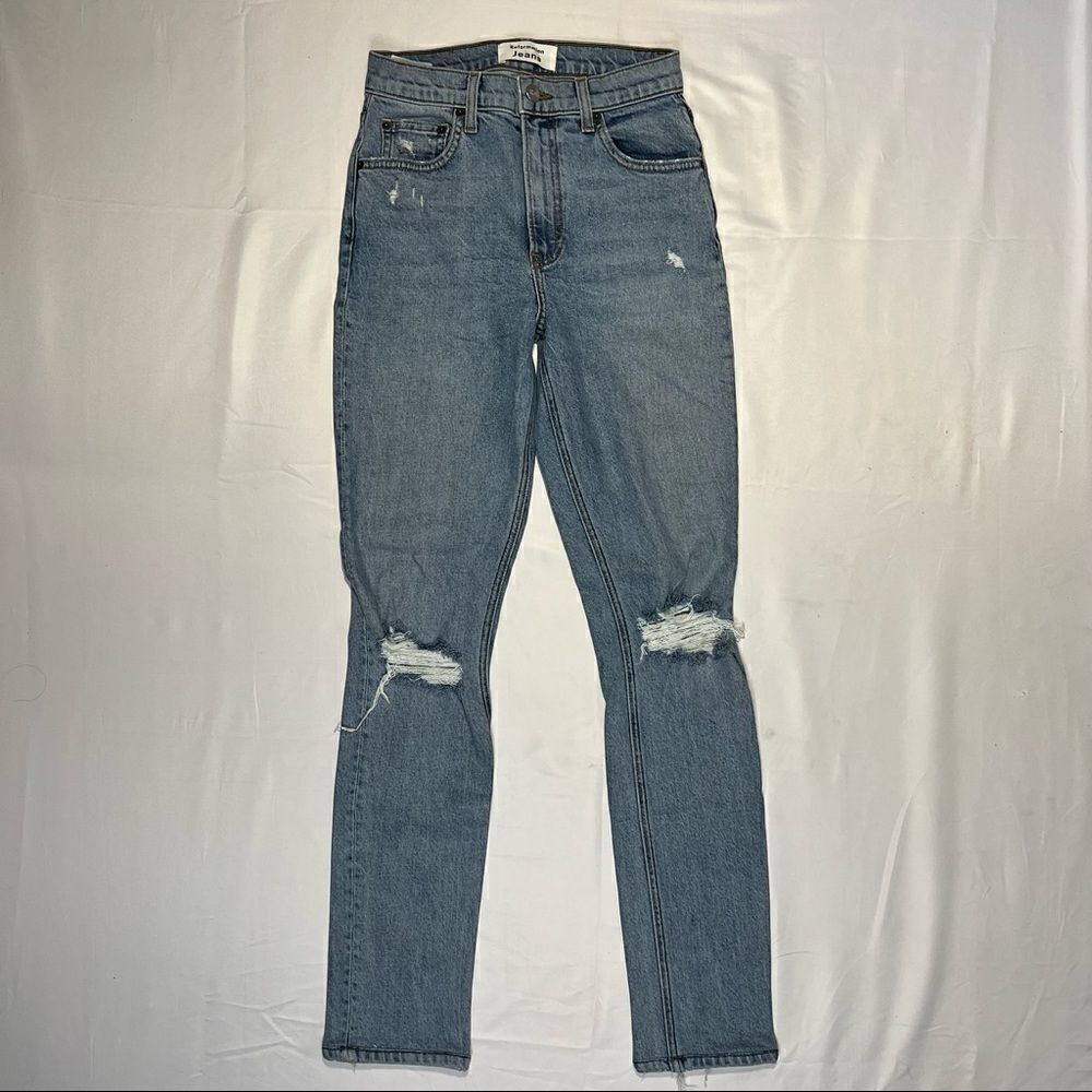 Reformation Jeans High‎ & Skinny Jean in Miami Destroyed Wash 25